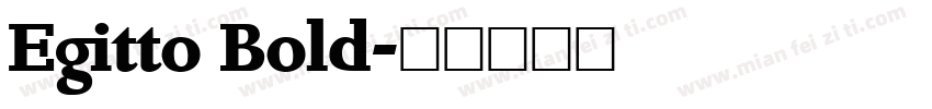 Egitto Bold字体转换